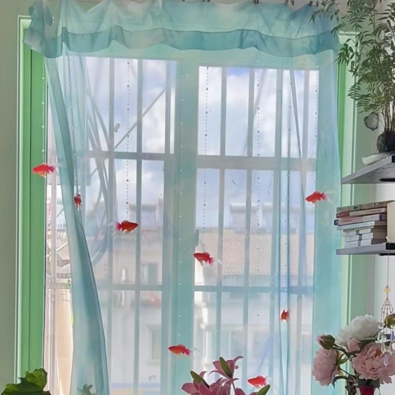 Lighting Decoration Ideas - Cortina de ventana de voile transparente