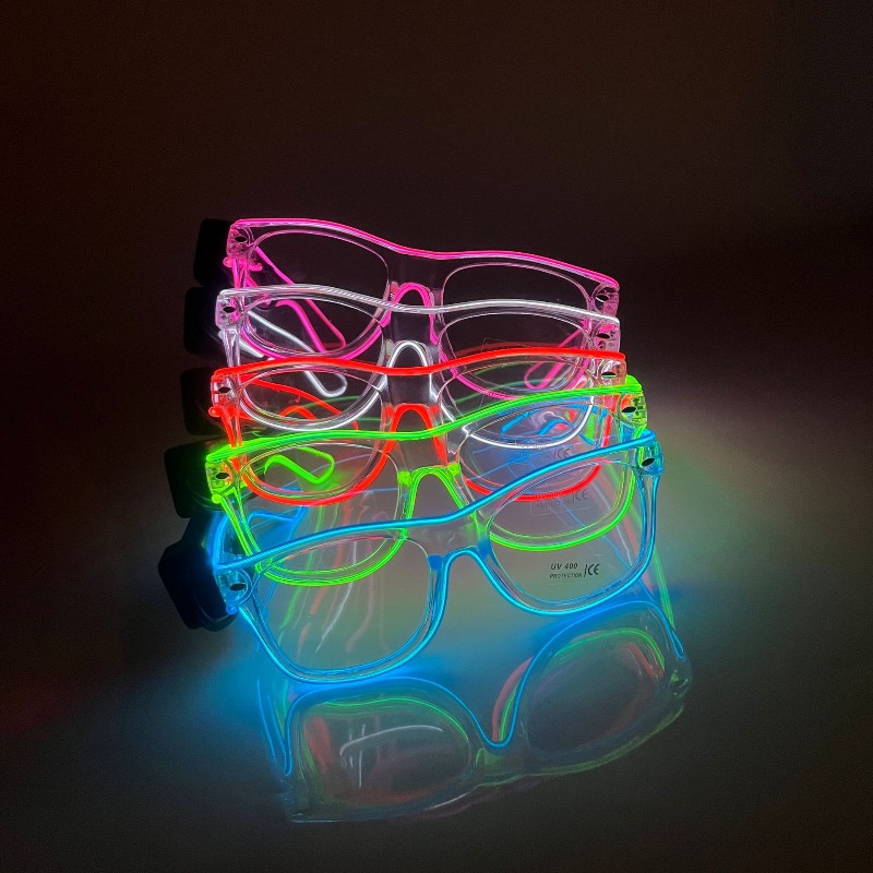 Lighting Visual - Gafas LED con montura transparente, gafas