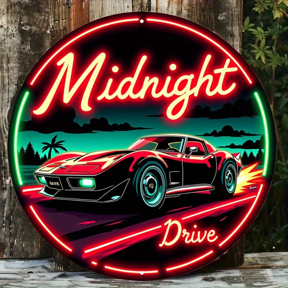 Lighting Decoration Ideas - Letrero de coche de neón vintage