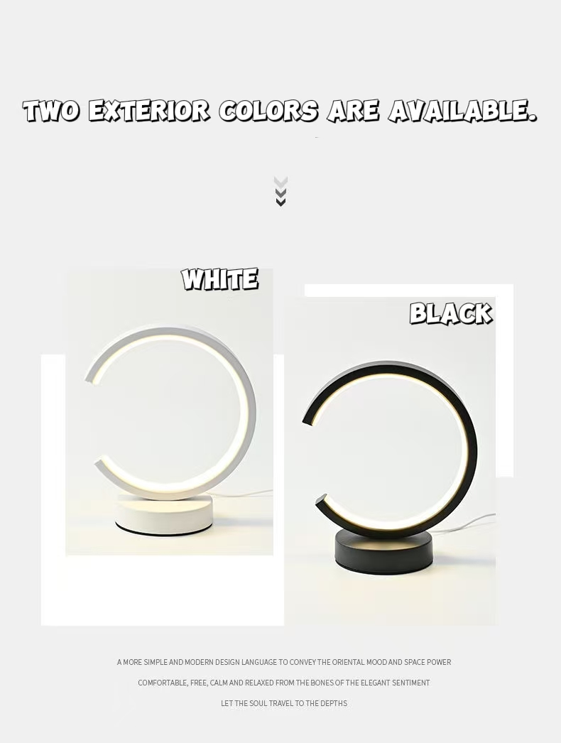 Lighting Decor For Living Room - Lámpara LED de mesa con anillo