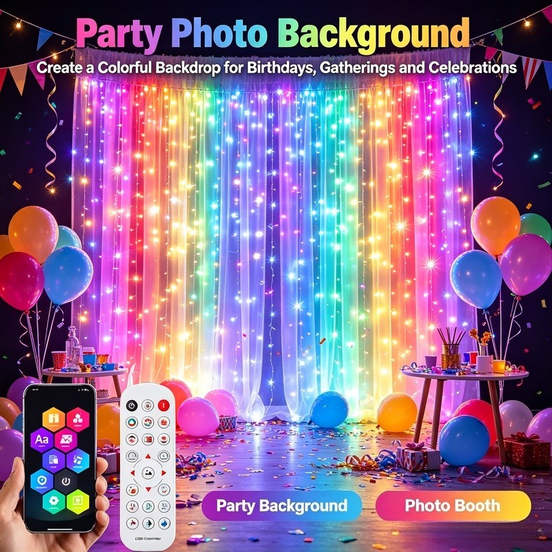 Fairy Light Curtain - Luces LED para Cortinas Controladas por