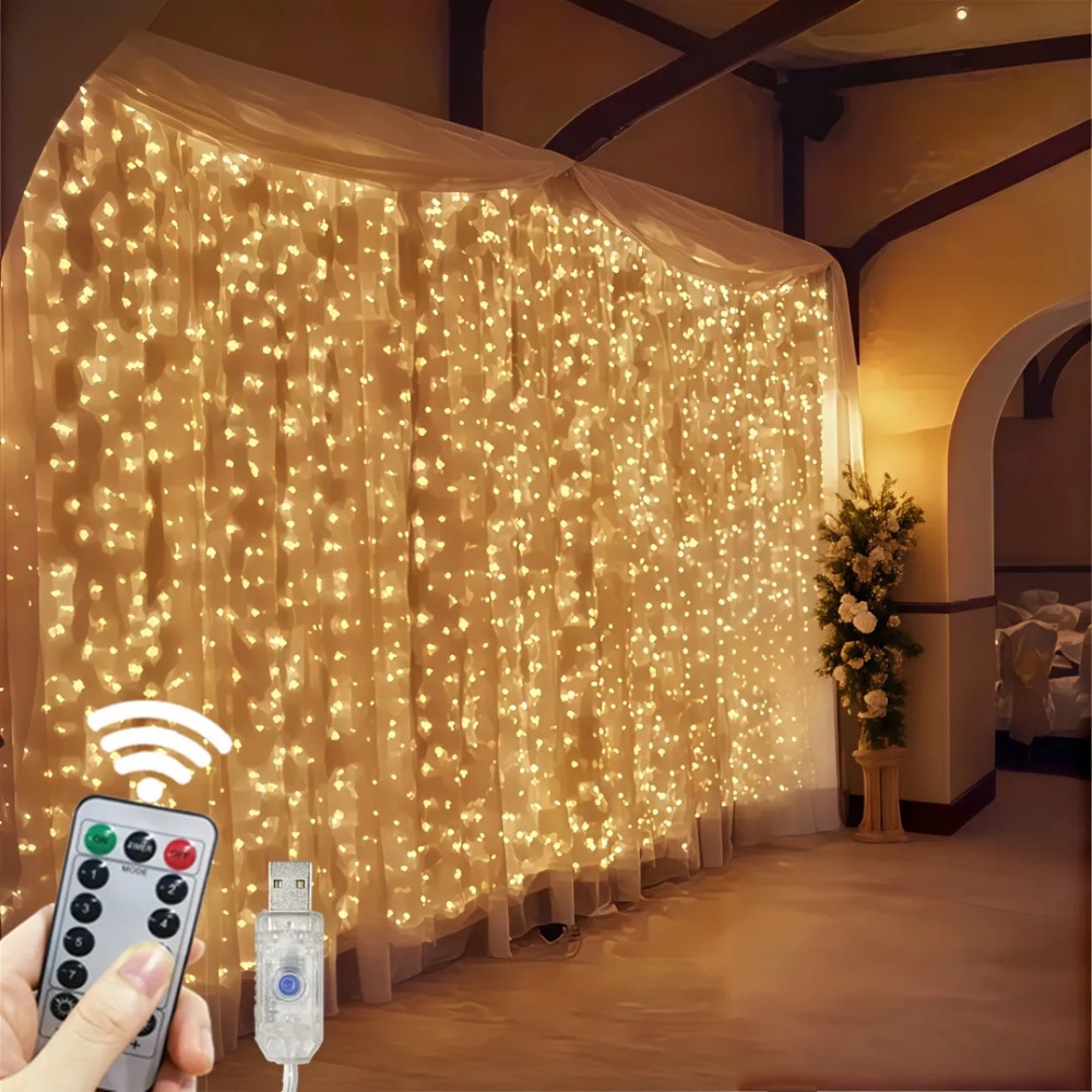 Fairy Light Curtain - Guirnalda de Luces LED de 3/6m