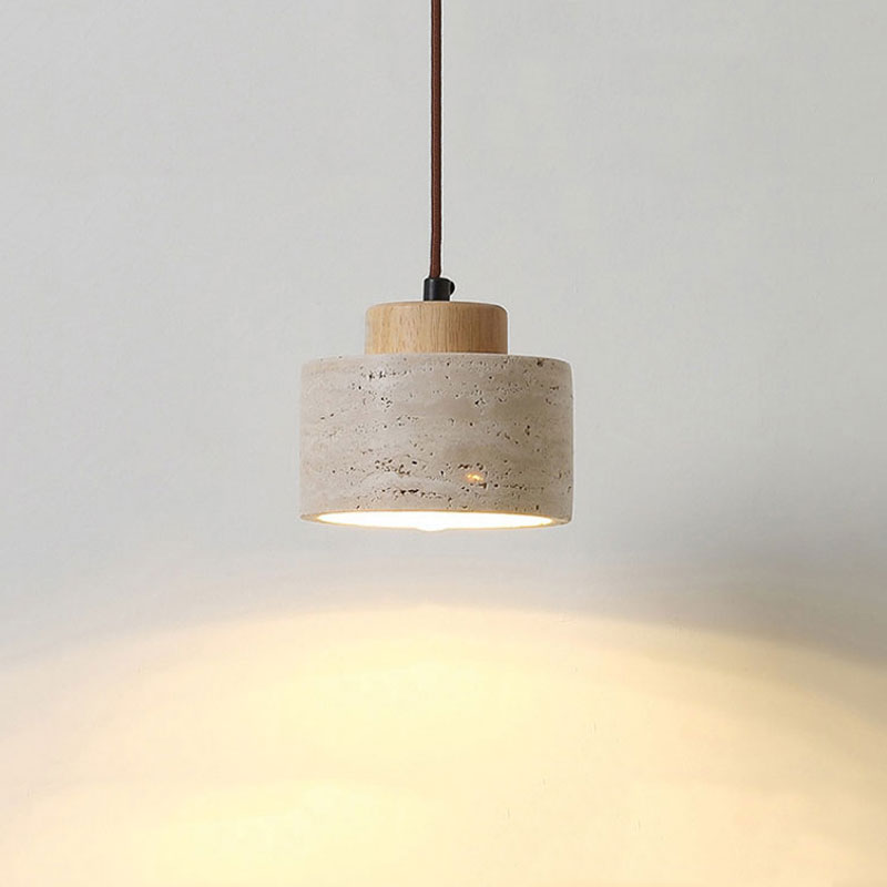Japanese Lighting Decor - Lámpara colgante de piedra de cueva