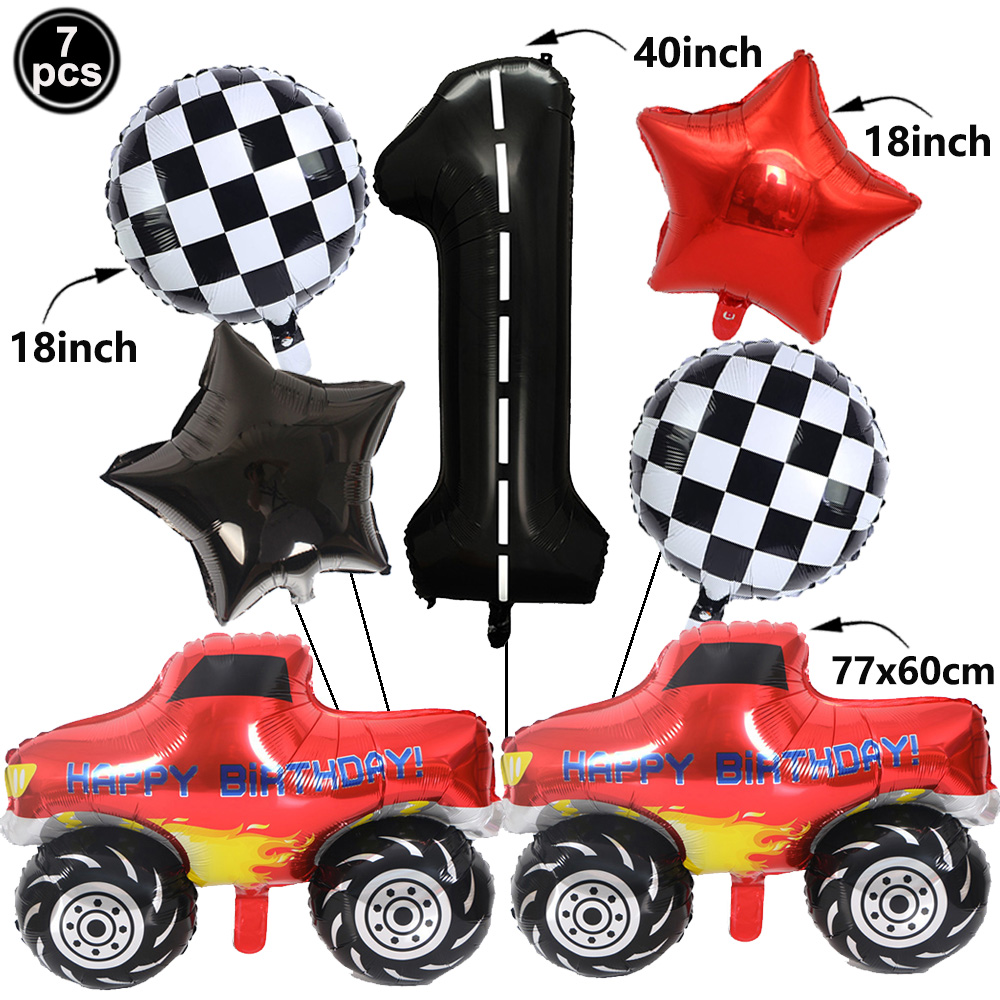 1 Juego de globos de camión mo - Lighting Mcqueen Birthday Decor reseña y precio