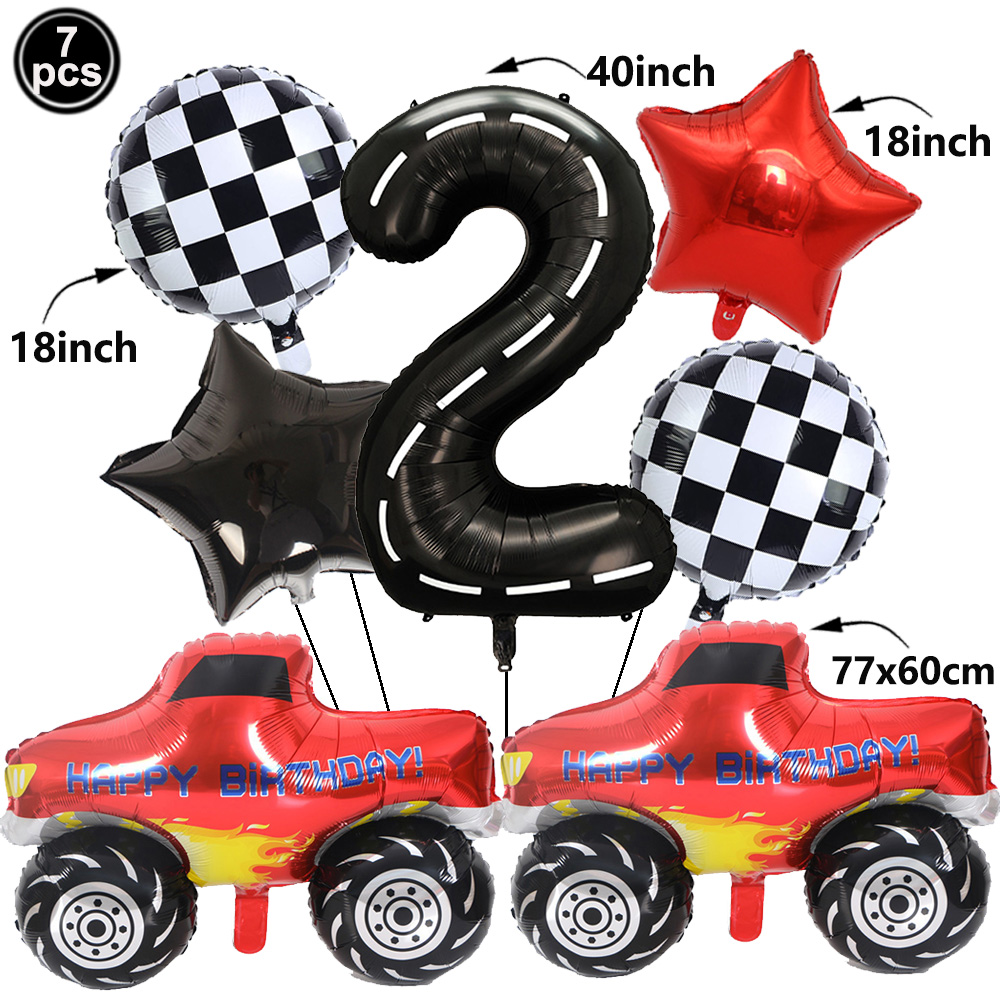 1 Juego de globos de camión mo - Lighting Mcqueen Birthday Decor reseña y precio