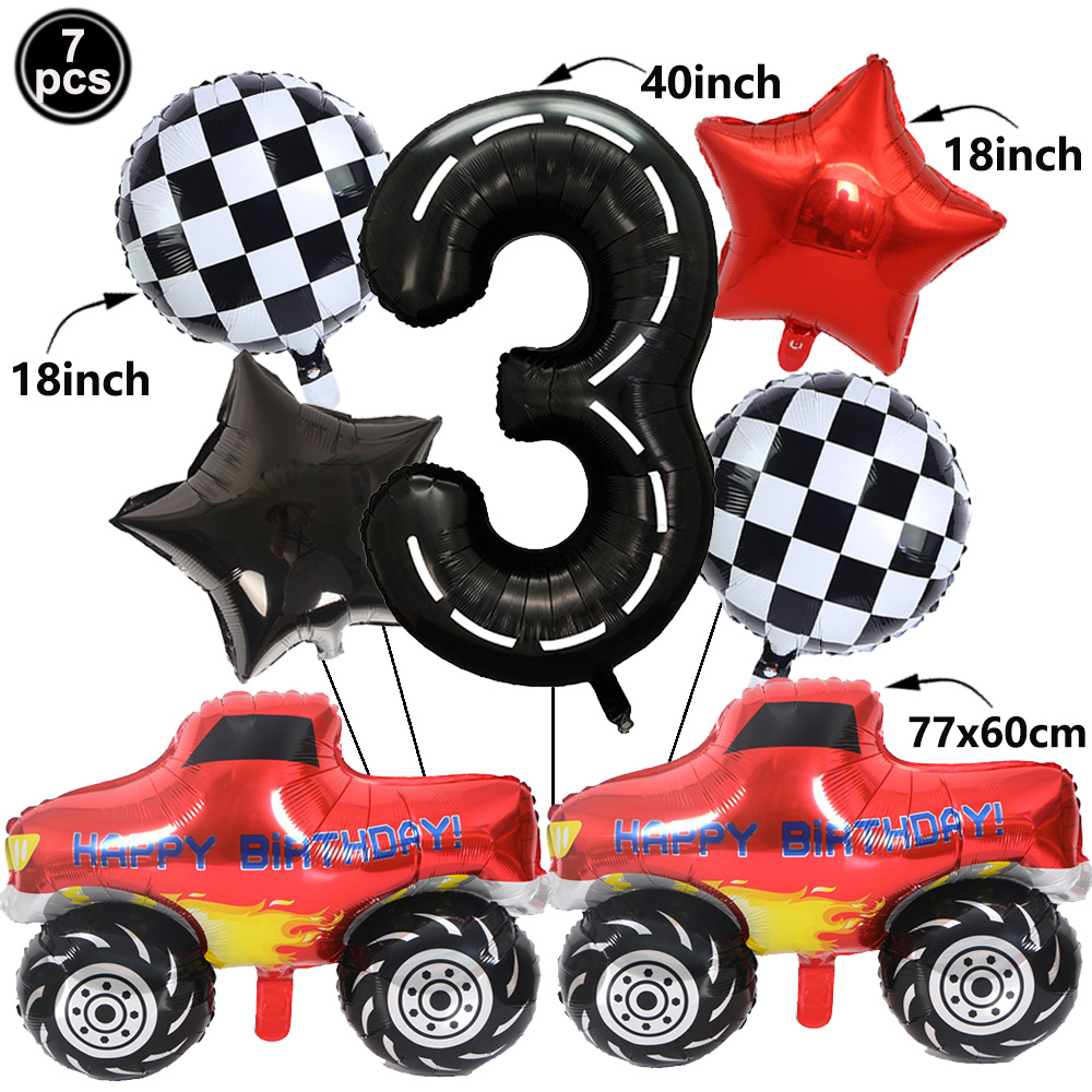 1 Juego de globos de camión mo - Lighting Mcqueen Birthday Decor reseña y precio
