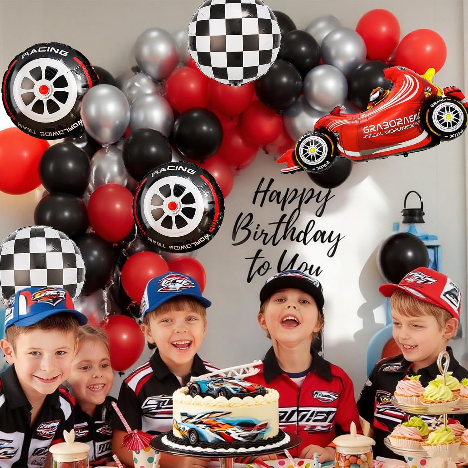 Kit de Arco de Globos con Dise - Lighting Mcqueen Birthday Decor reseña y precio