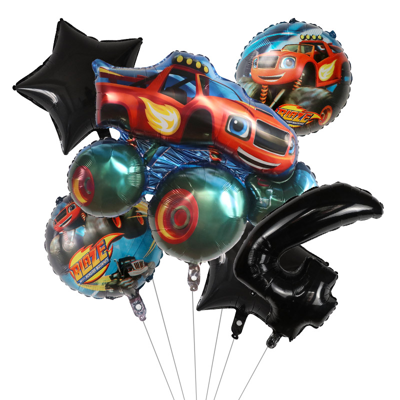 1 Juego de globos de aluminio  - Lighting Mcqueen Birthday Decor reseña y precio