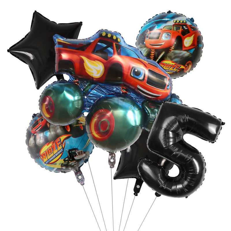 1 Juego de globos de aluminio  - Lighting Mcqueen Birthday Decor reseña y precio