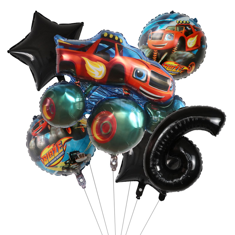 1 Juego de globos de aluminio  - Lighting Mcqueen Birthday Decor reseña y precio