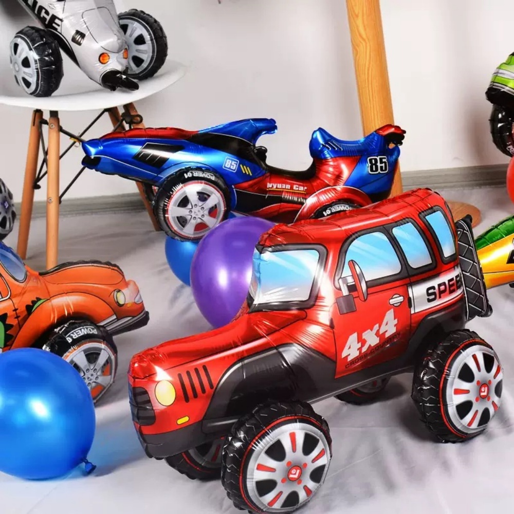 Globo de aluminio de coche de  - Lighting Mcqueen Birthday Decor reseña y precio