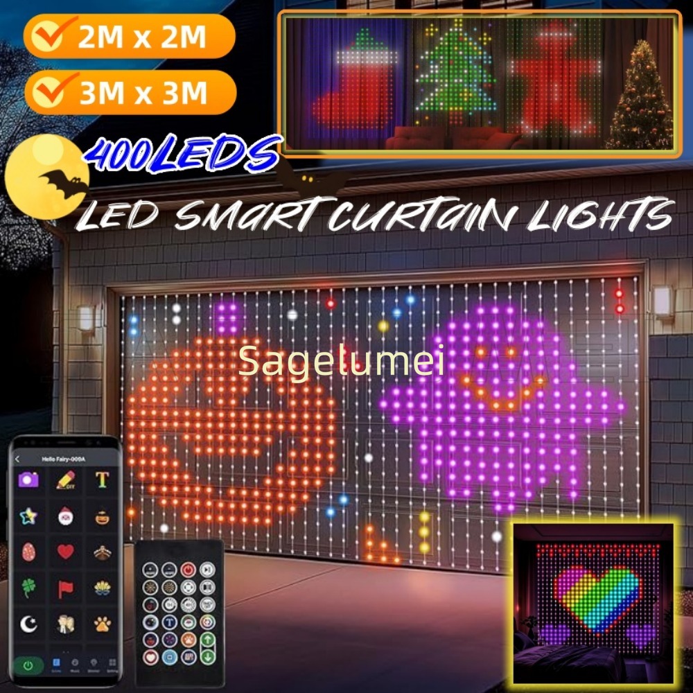 Guirnalda de luces LED de 400L - Fairy Light Curtain reseña y precio