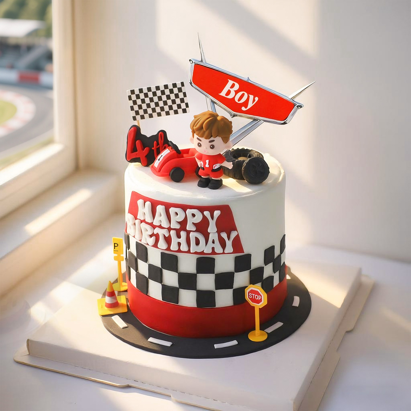 Adorno para tarta de coche de  - Lighting Mcqueen Birthday Decor reseña y precio