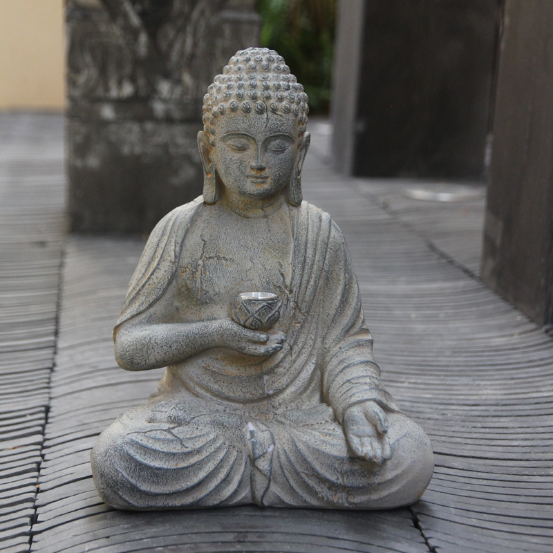 Estatua de Buda Solar de resin - Japanese Lighting Decor reseña y precio