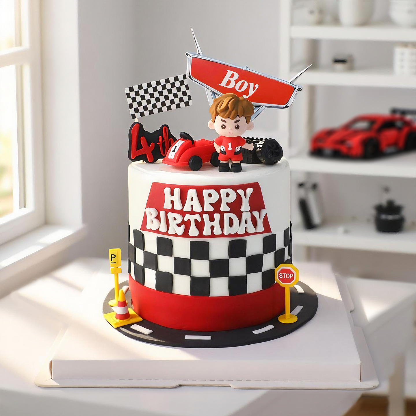 Adorno de Pastel de Goma Suave - Lighting Mcqueen Birthday Decor reseña y precio