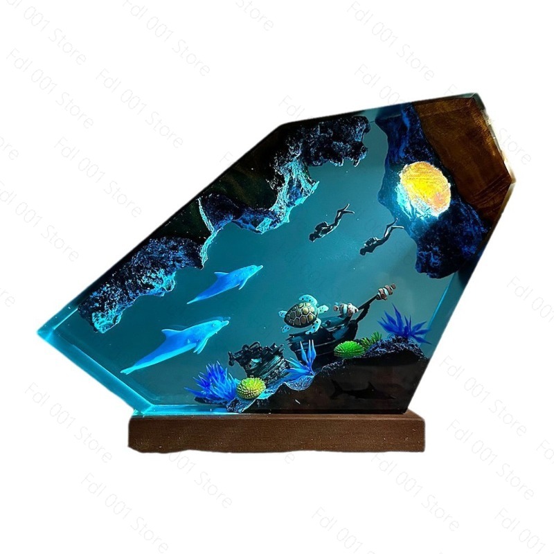 Lámpara Nocturna de Resina con - Unique Lighting Decor reseña y precio