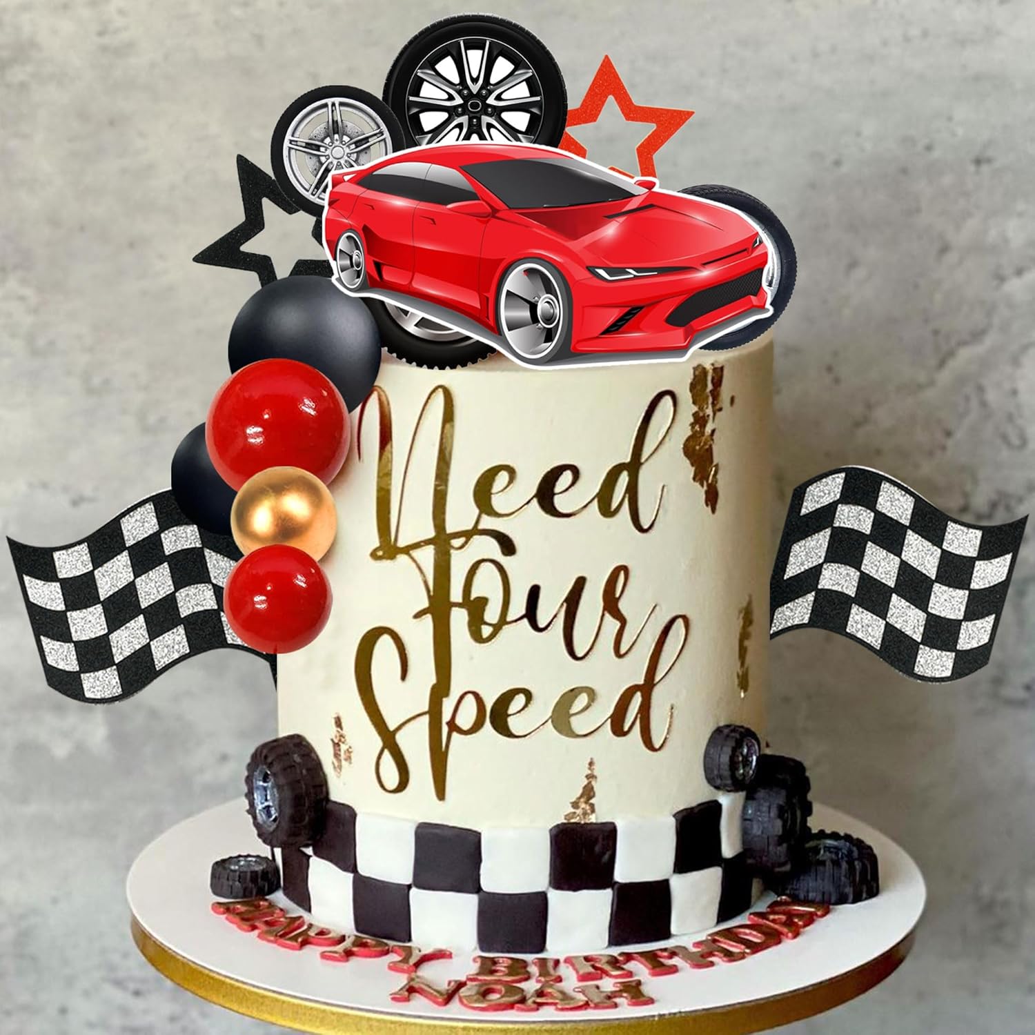 27 Uds rueda de carreras paste - Lighting Mcqueen Birthday Decor reseña y precio