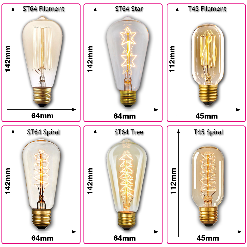 Bombilla Retro Edison E27 40W  - Lighting Decoration Ideas reseña y precio