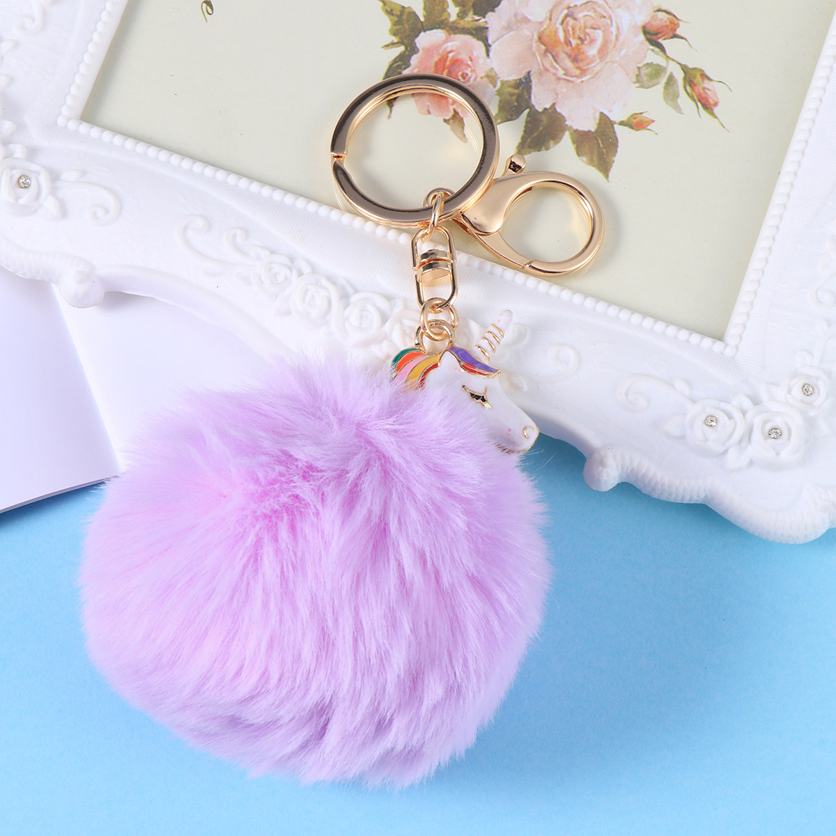 Llavero de Unicornio Morado Cl - Unique Lighting Decor reseña y precio